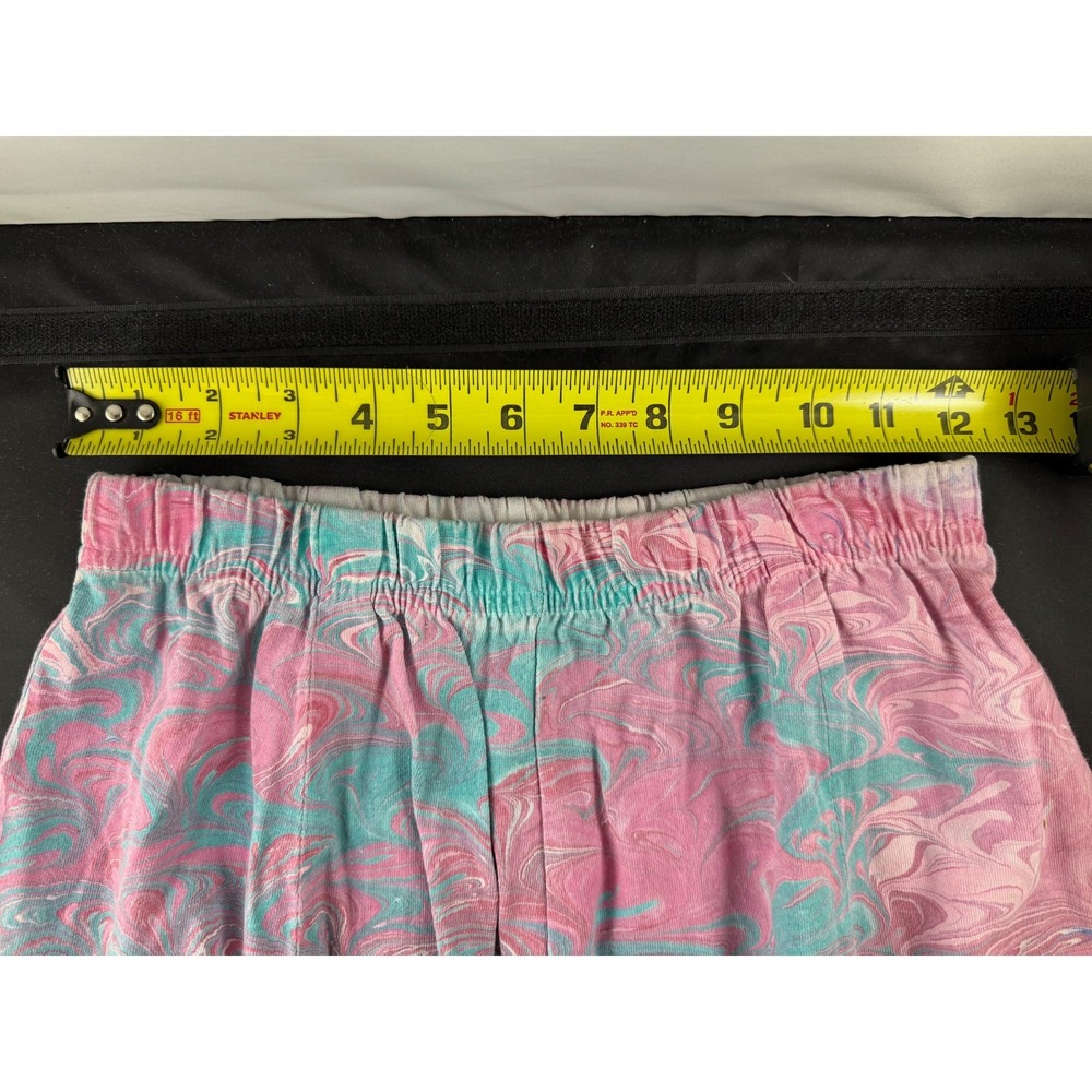 Shirleighs Marbled Art Kids Skirt Pink Teal Hand Dyed Cotton Size L Made in USA - Picture 5 of 9